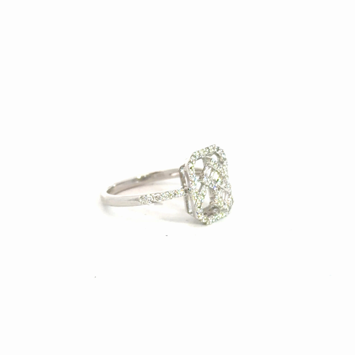 14k White Gold Diamond Fashion Ring .42cttw