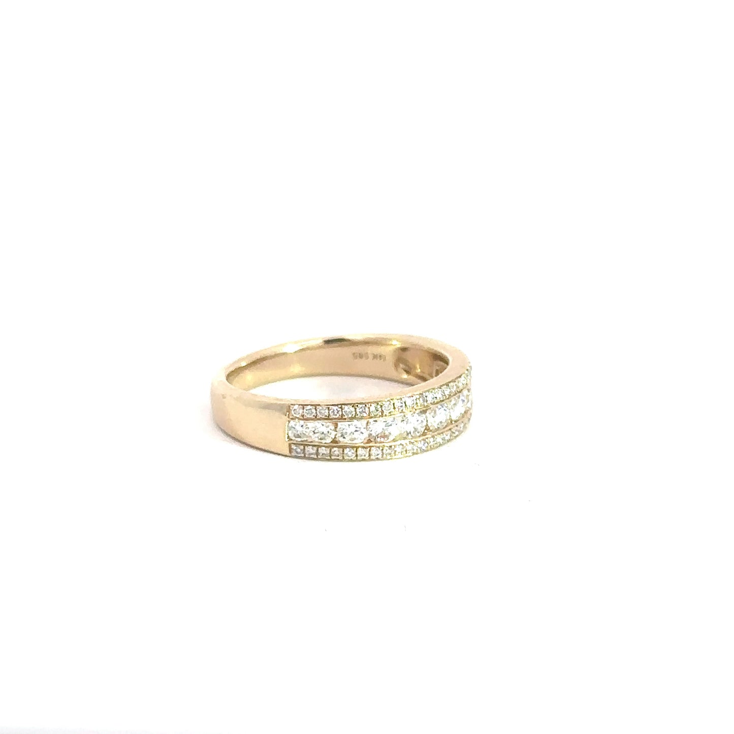 14k Yellow Gold Diamond Fashion Ring .72cttw