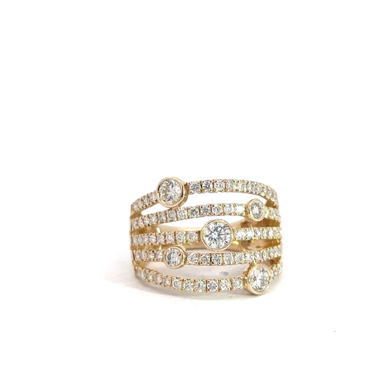 14k Yellow Gold Diamond Fashion Ring 1.50cttw