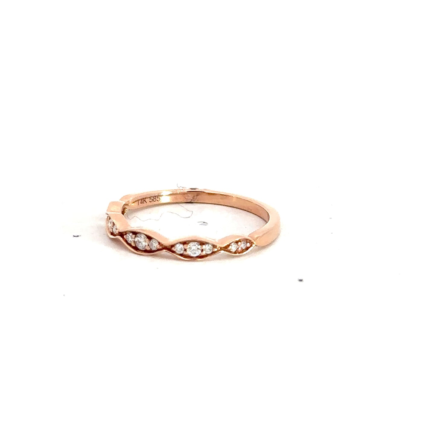 14k Rose Gold Diamond Fashion Band .13cttw