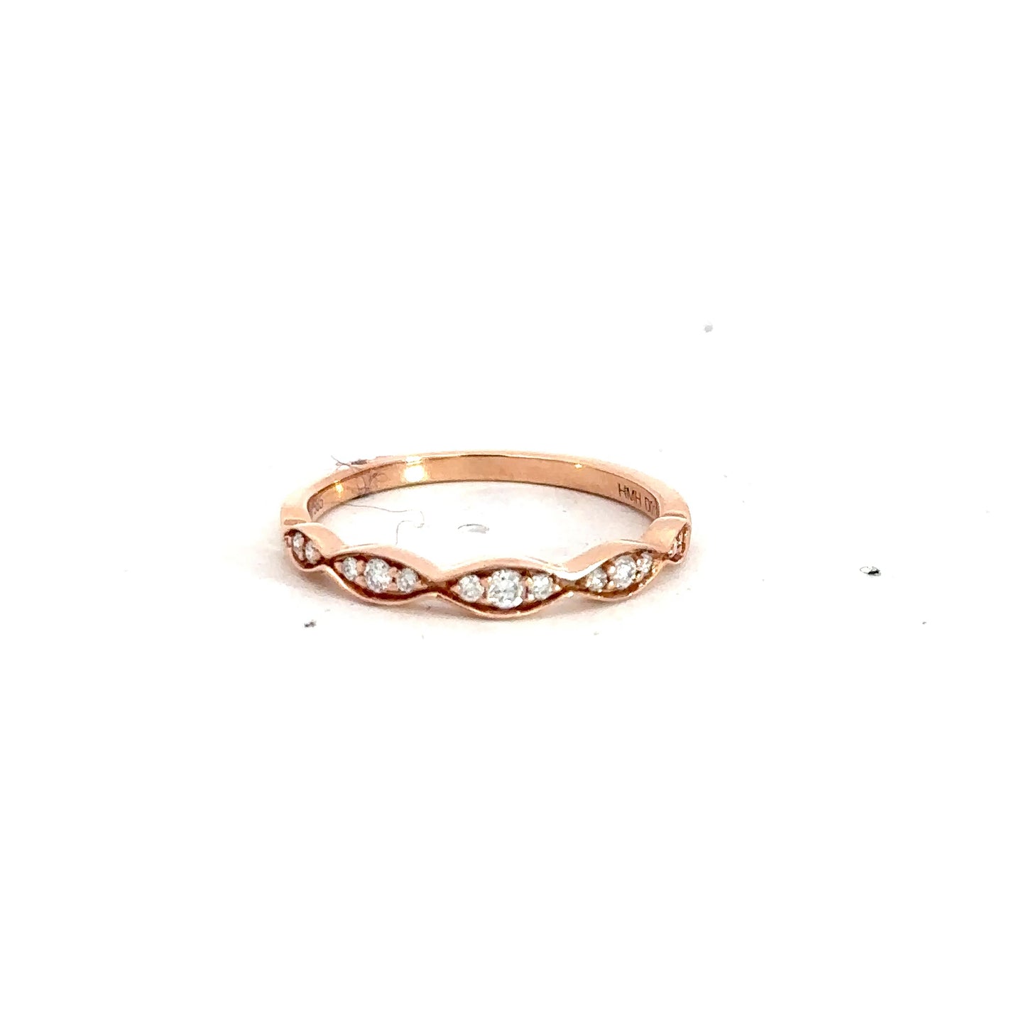 14k Rose Gold Diamond Fashion Band .13cttw