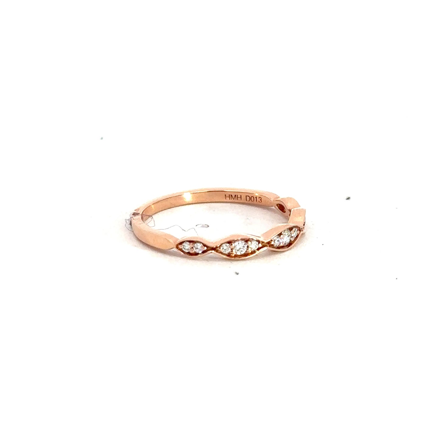 14k Rose Gold Diamond Fashion Band .13cttw
