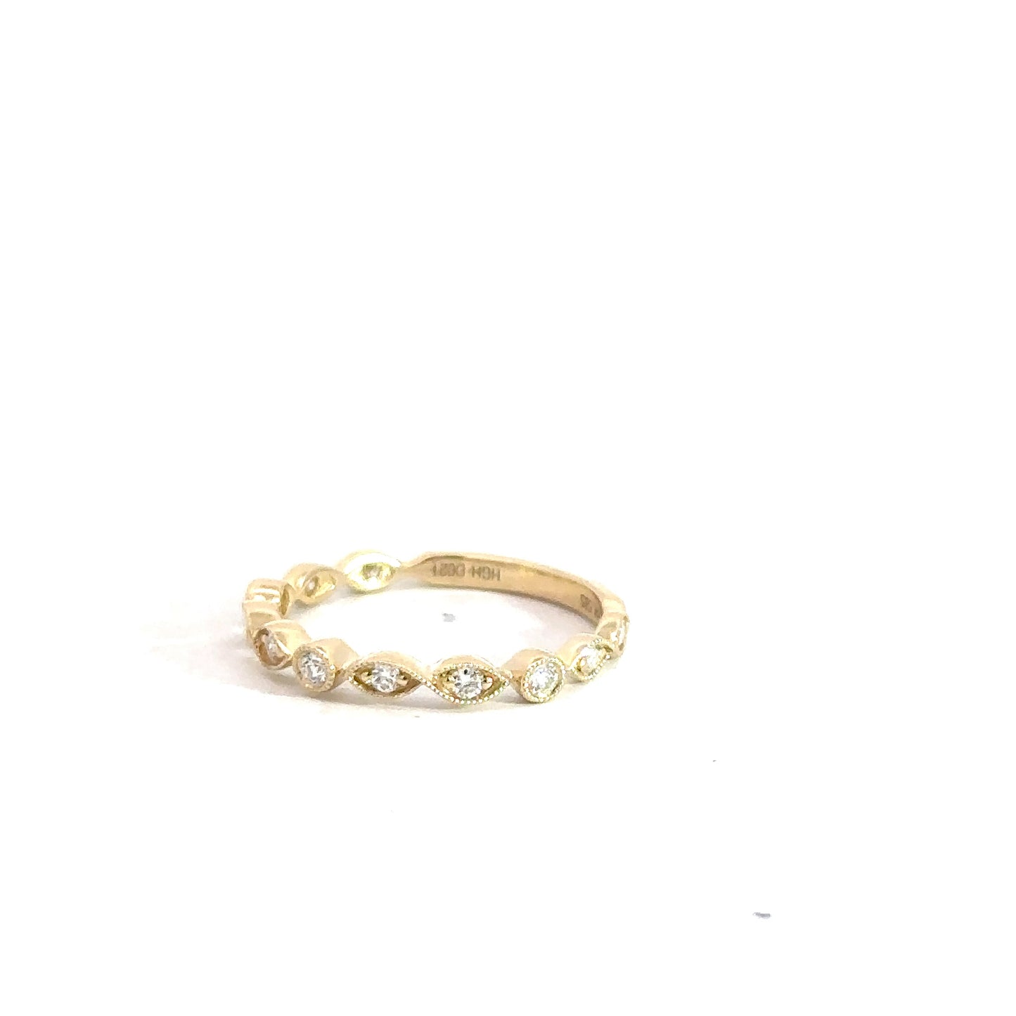 14k Yellow Gold Diamond Stackable Ring .21cttw