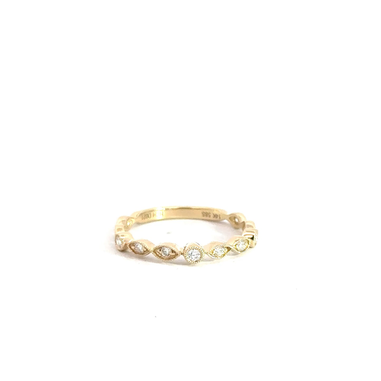 14k Yellow Gold Diamond Stackable Ring .21cttw