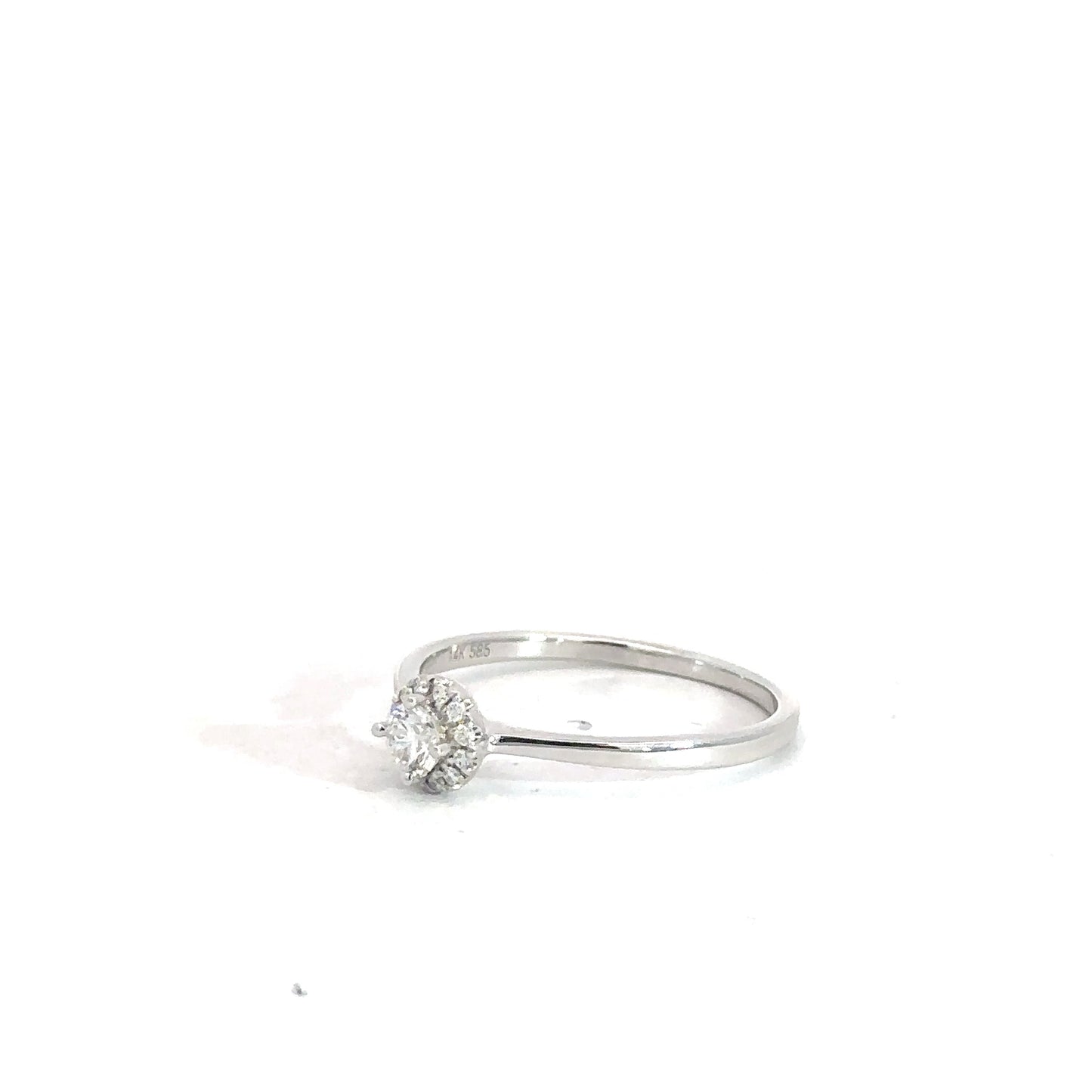 14k White Gold Diamond Ring .20cttw