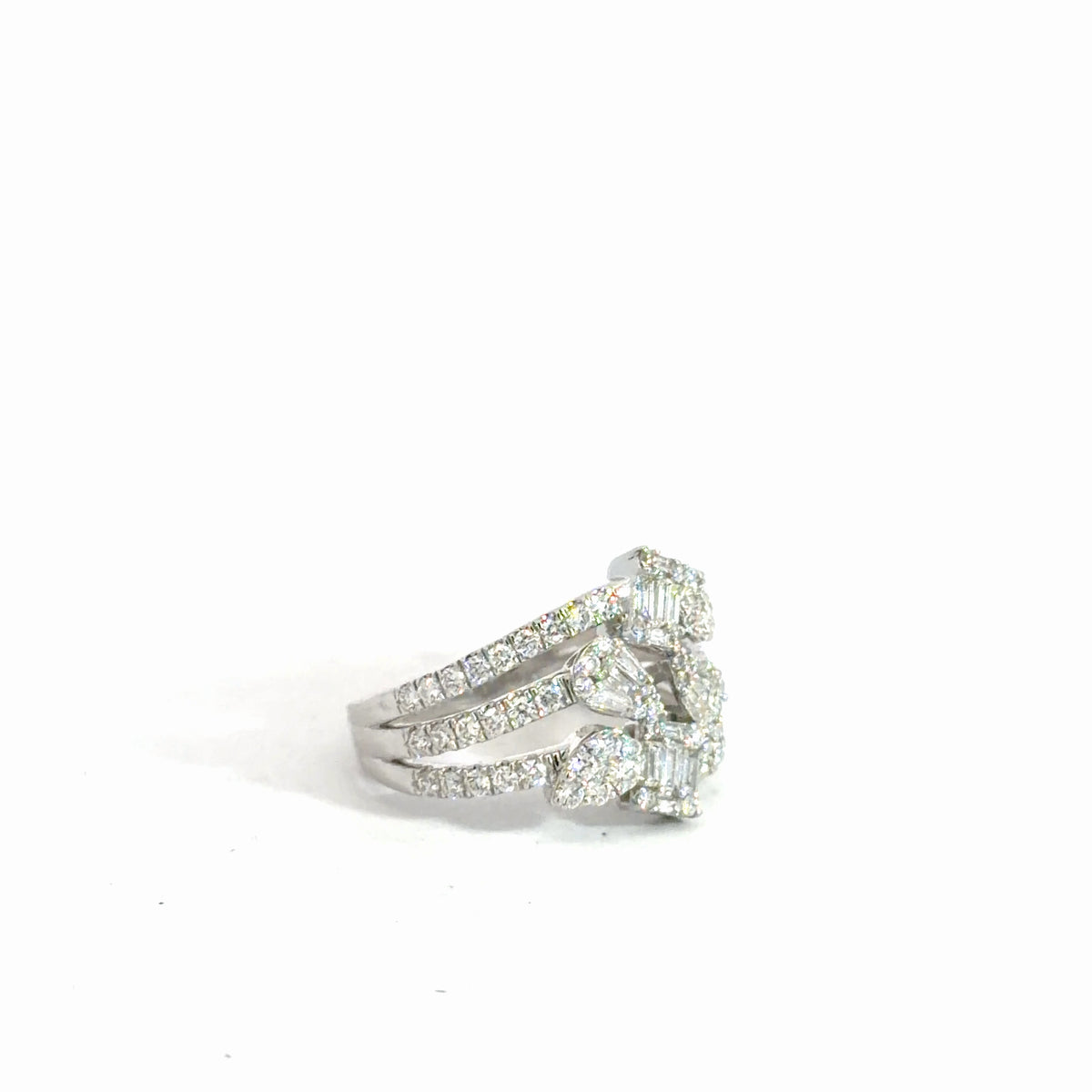 14k White Gold Diamond Fashion Rings 1 1/3cttw