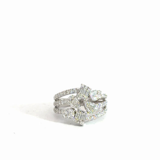 14k White Gold Diamond Fashion Rings 1 1/3cttw