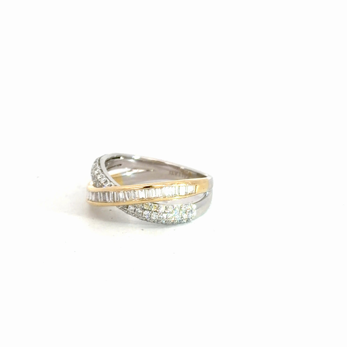 14k Yellow & White Gold Diamond Fashion Ring 1.13cttw