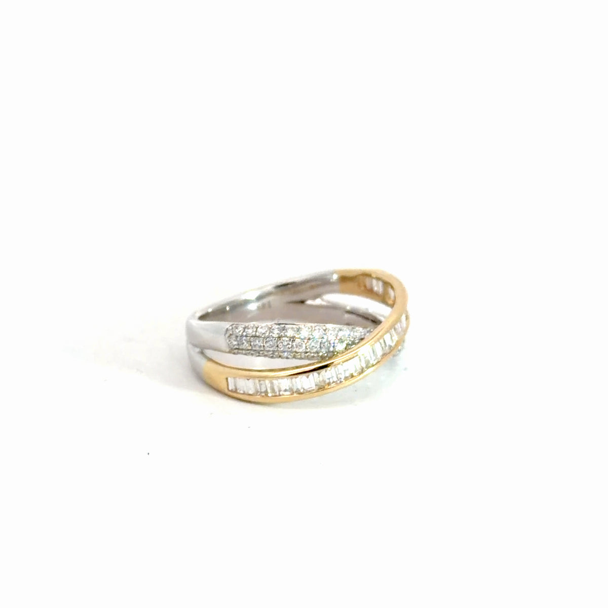 14k Yellow & White Gold Diamond Fashion Ring 1.13cttw