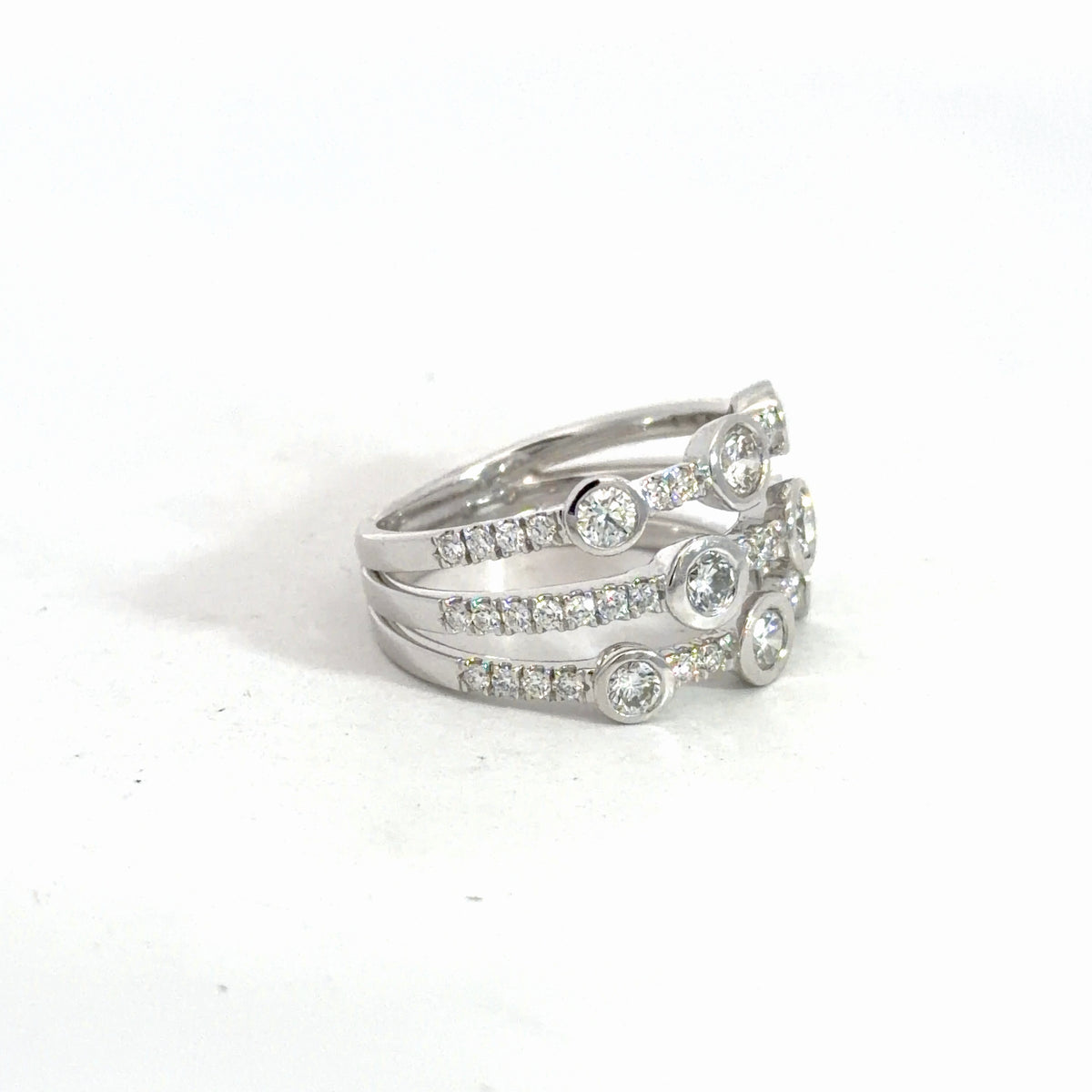 14k White Gold Diamond Fashion RIng 1 7/8cttw