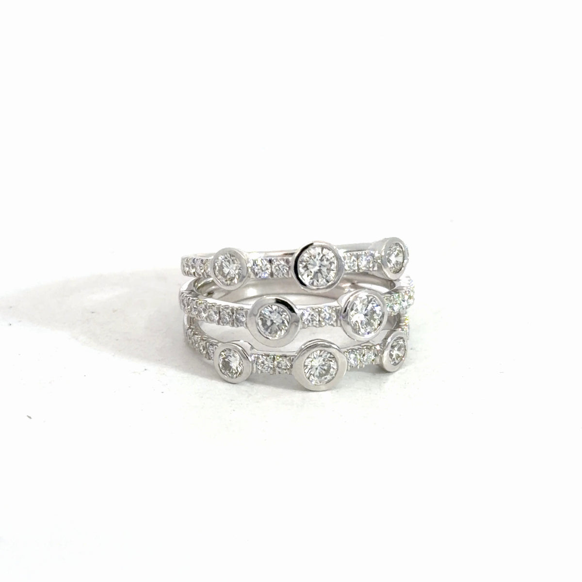 14k White Gold Diamond Fashion RIng 1 7/8cttw