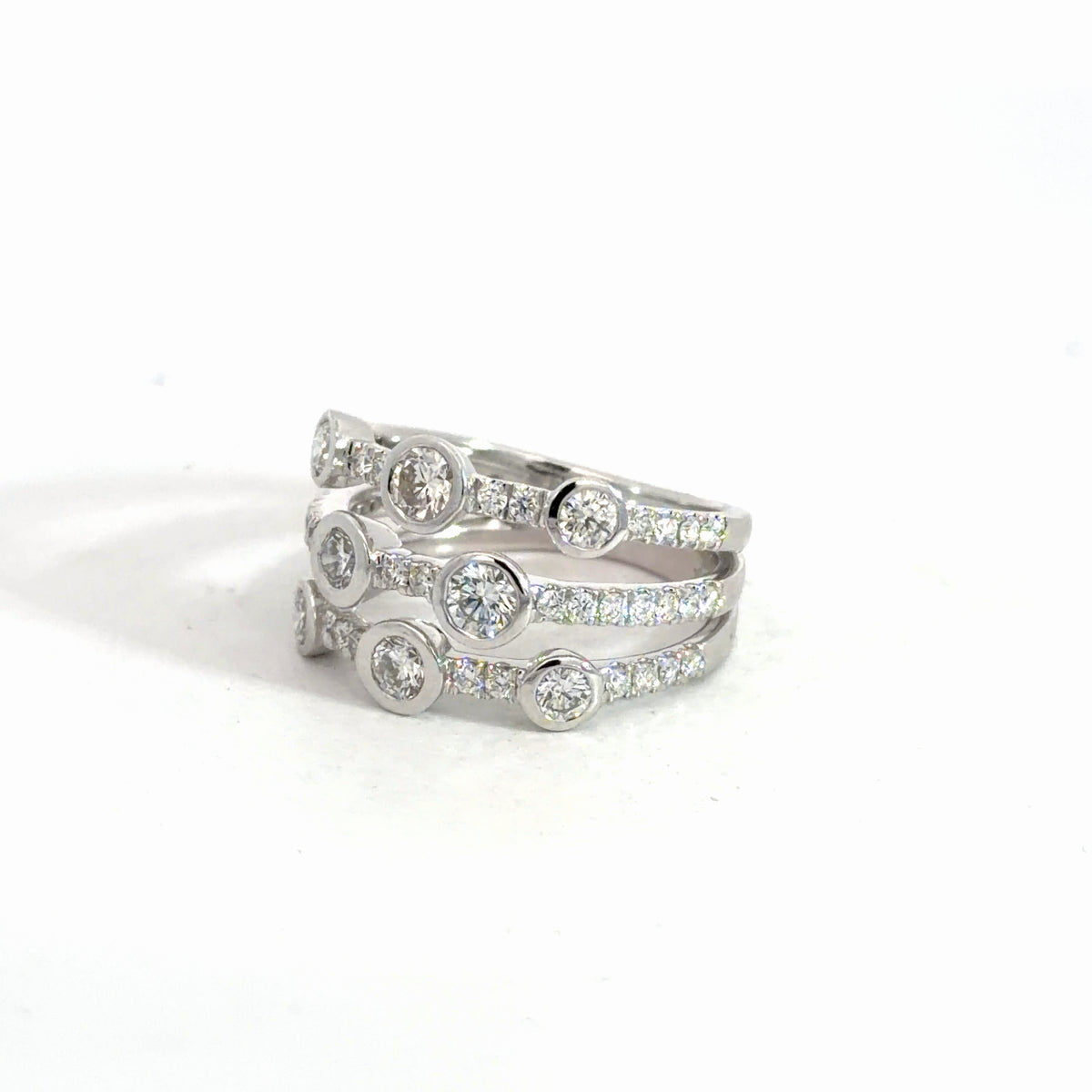 14k White Gold Diamond Fashion RIng 1 7/8cttw