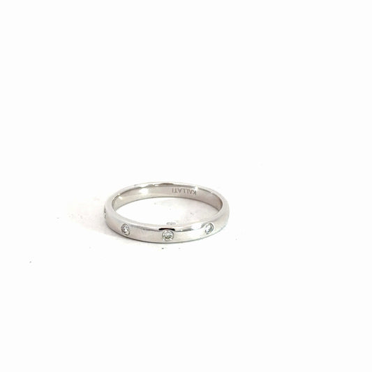 14k White Gold Diamond Band 1/8cttw