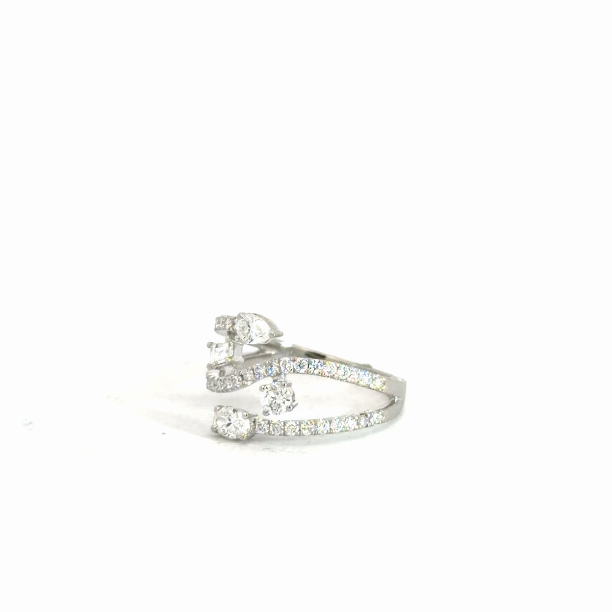 14k White Gold Diamond Fashion Ring 1.05cttw