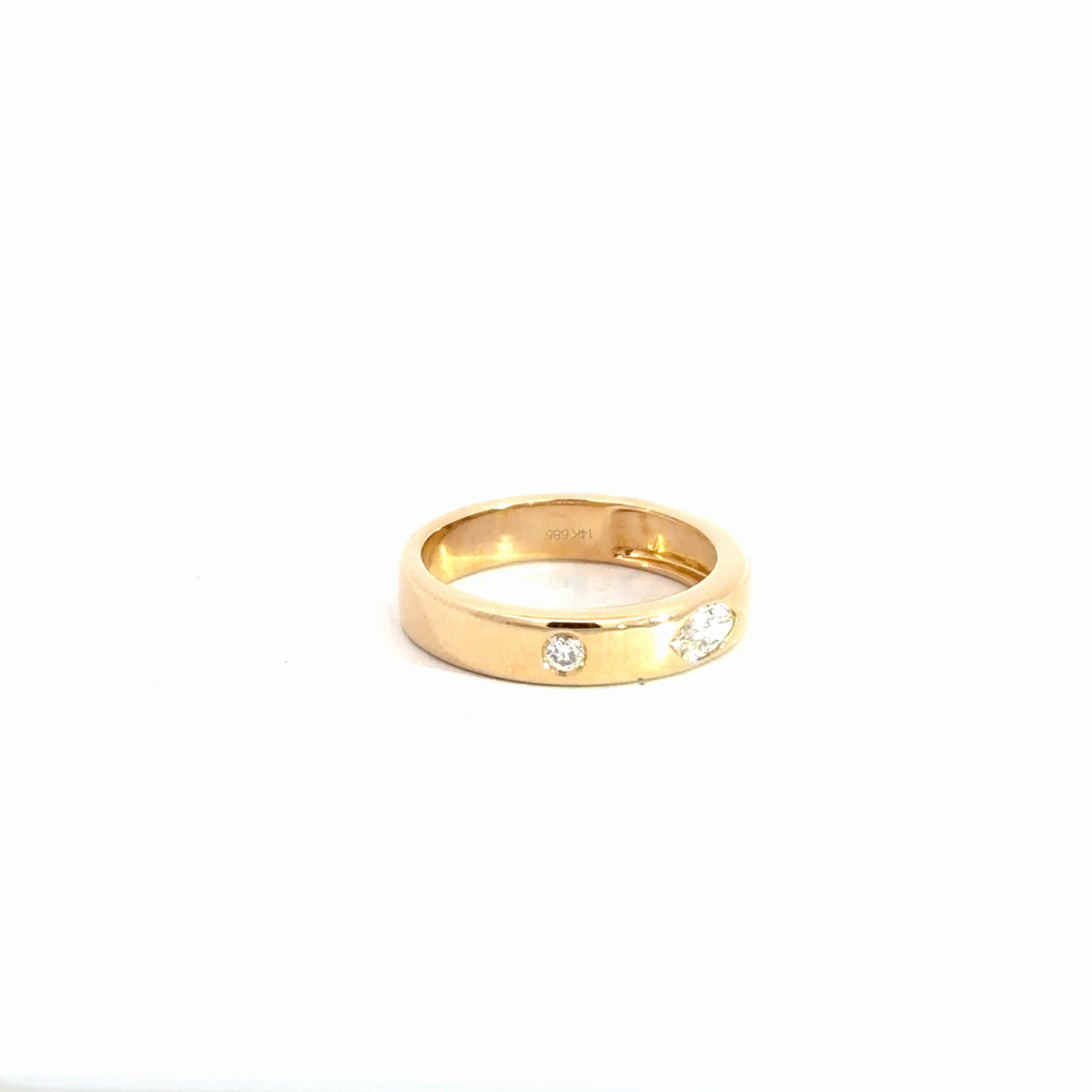 14k Yellow Gold Diamond Band.28cttw