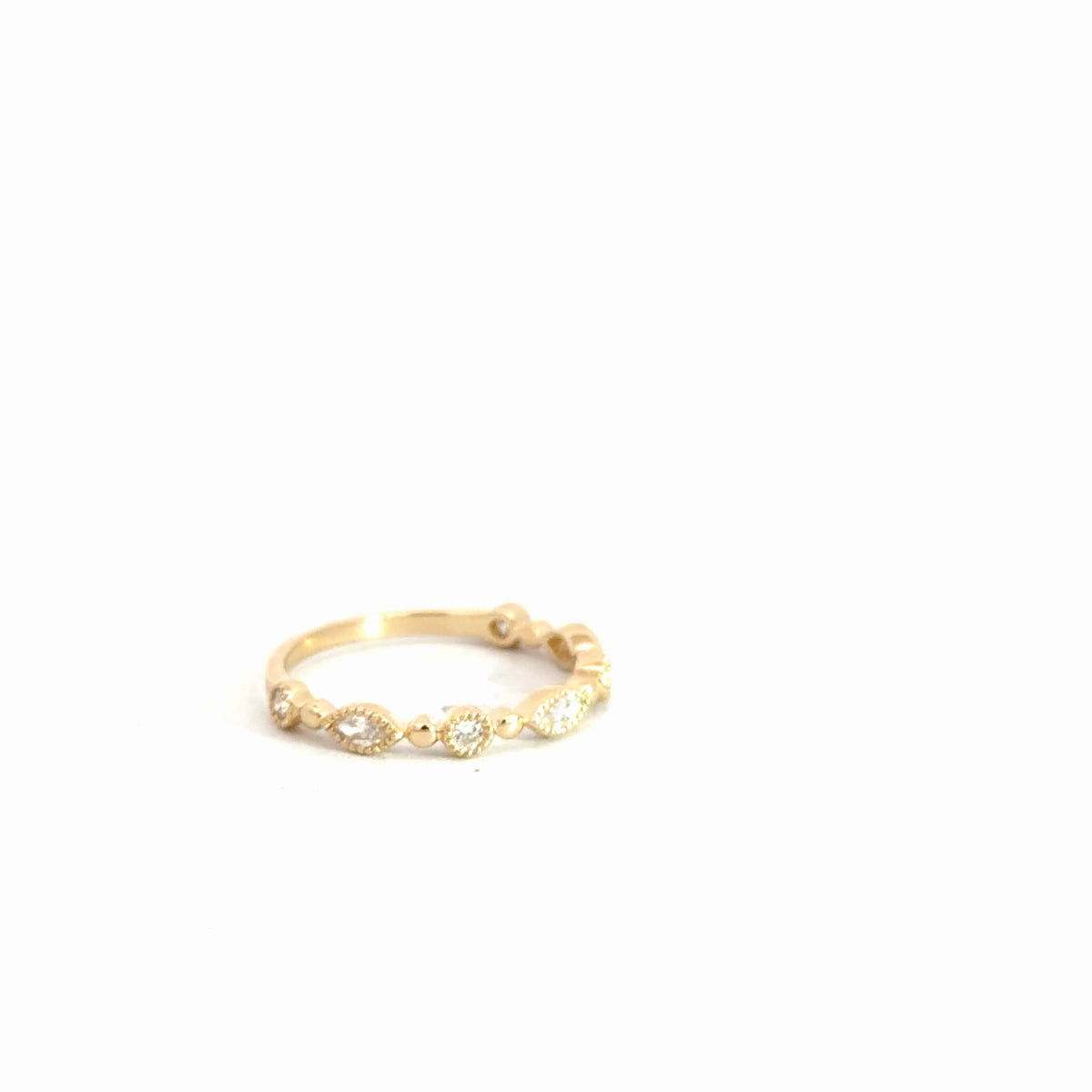 14k Yellow Gold Diamond Band .30cttw