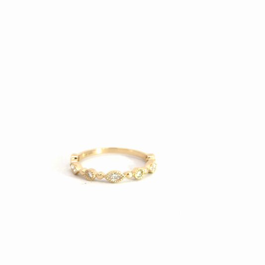 14k Yellow Gold Diamond Band .30cttw