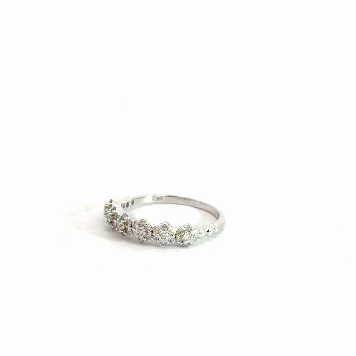 14k White Gold Diamond Ring .49cttw