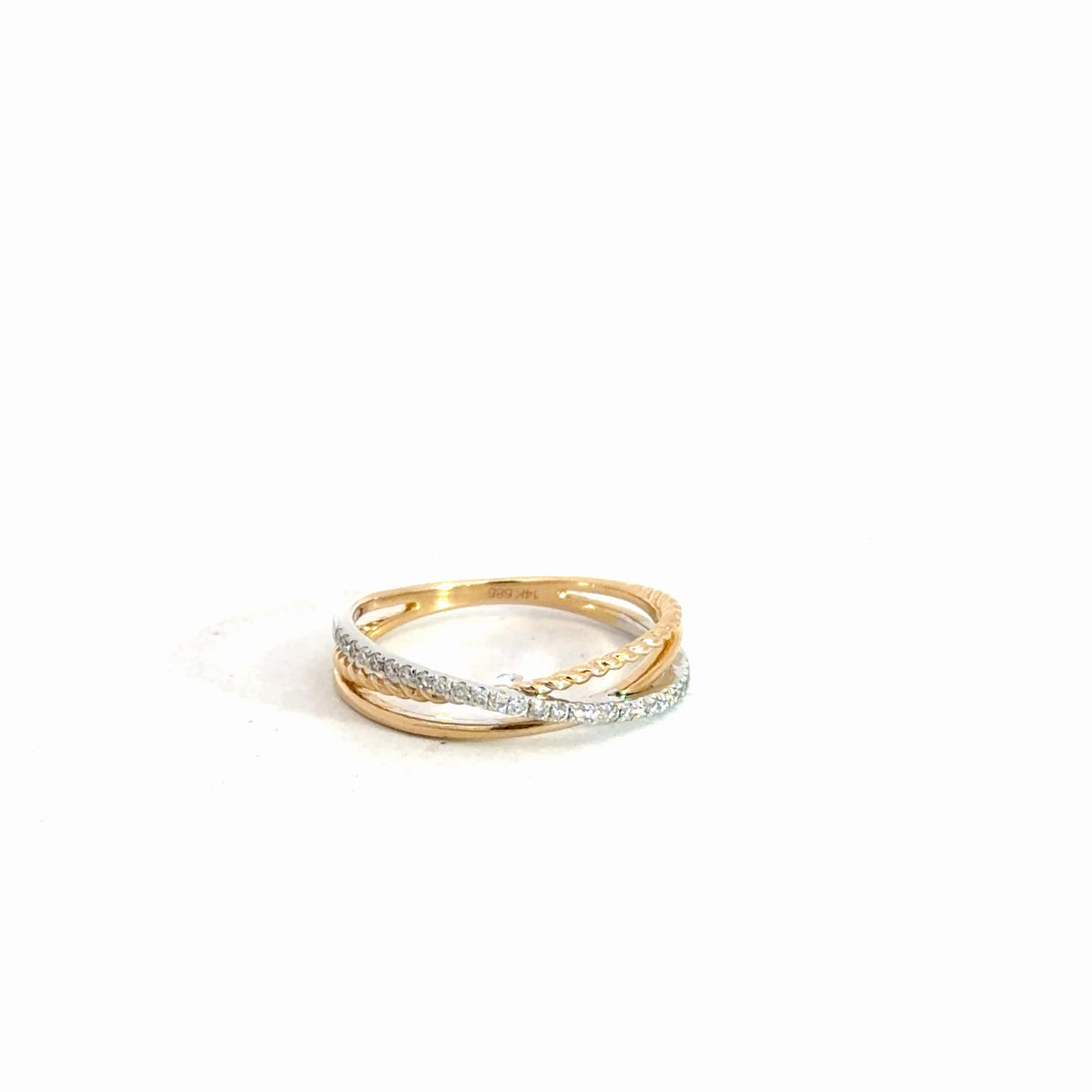 14k Yellow Gold Diamond Fashion Ring .27cttw