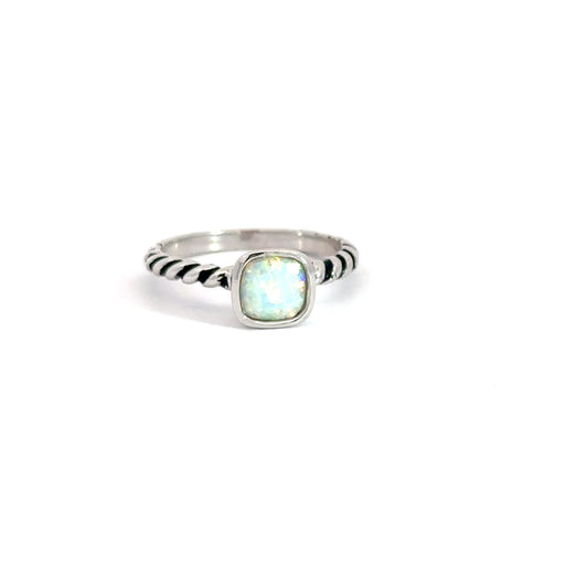 Sterling Silver Opal Ring
