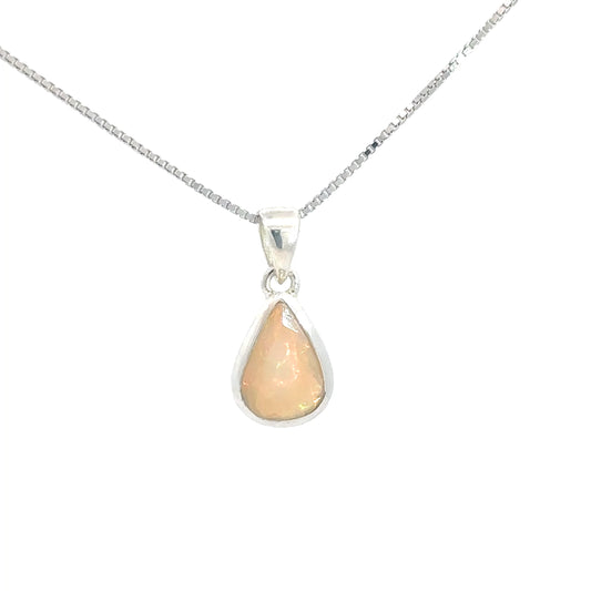 Sterling Silver Pear Opal Pendant
