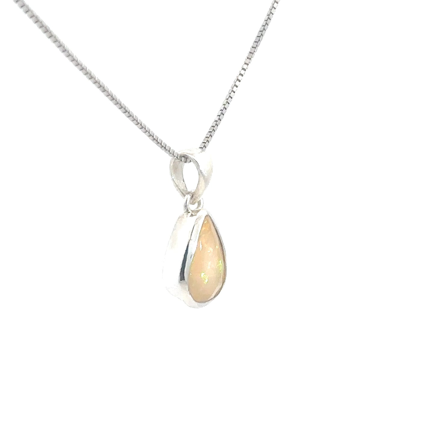 Sterling Silver Pear Opal Pendant
