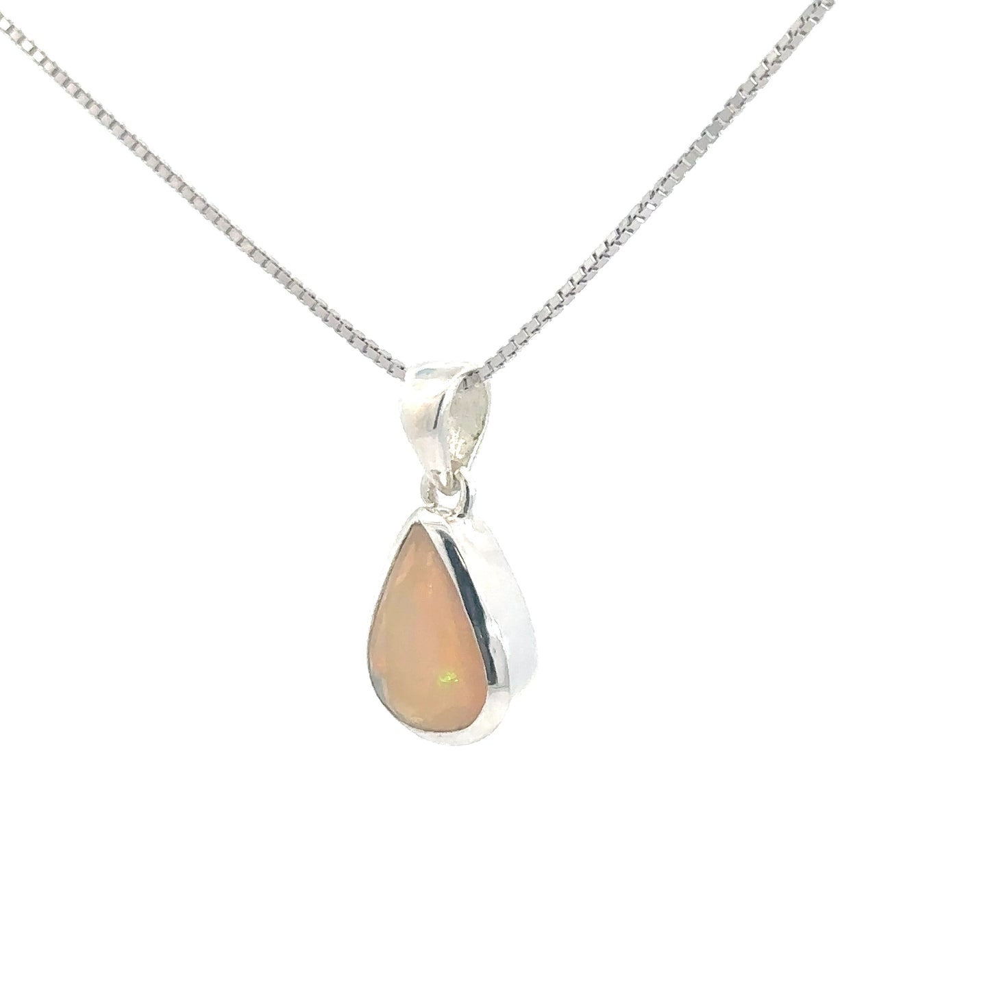 Sterling Silver Pear Opal Pendant