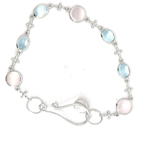 Sterling Silver Cabochon Bracelet
