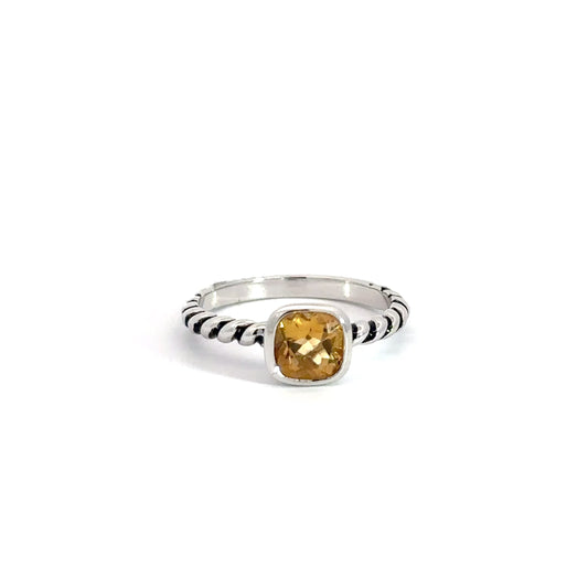 Sterling Silver Citrine Ring