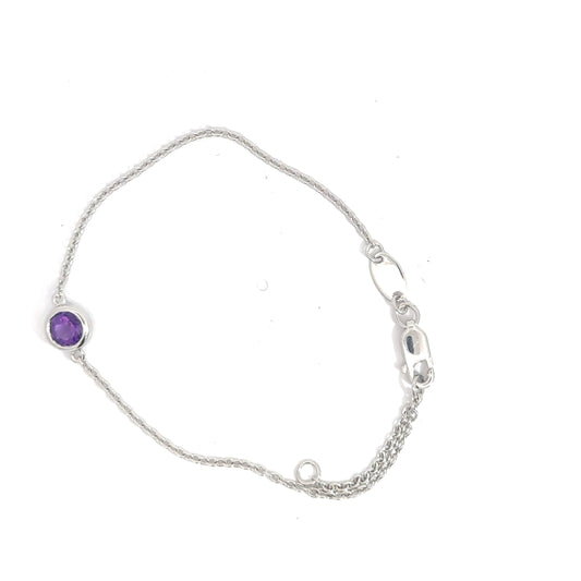 Sterling Silver Amethyst Bracelet