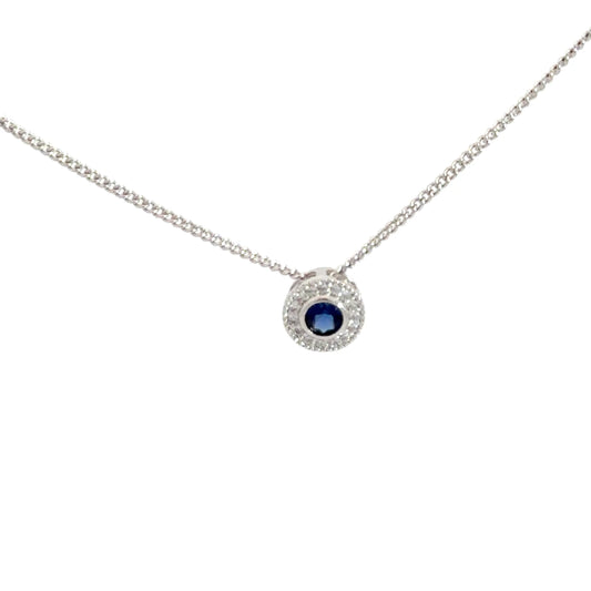 Sterling Silver Sapphire Pendant