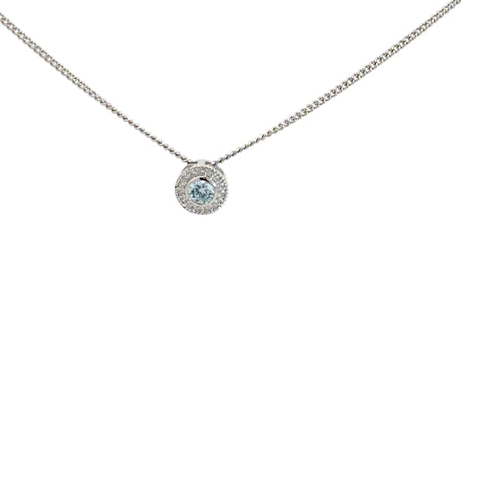 Sterling Silver Aquamarine Pendant