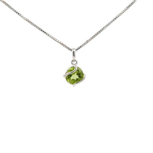 Sterling Silver Peridot Pendant