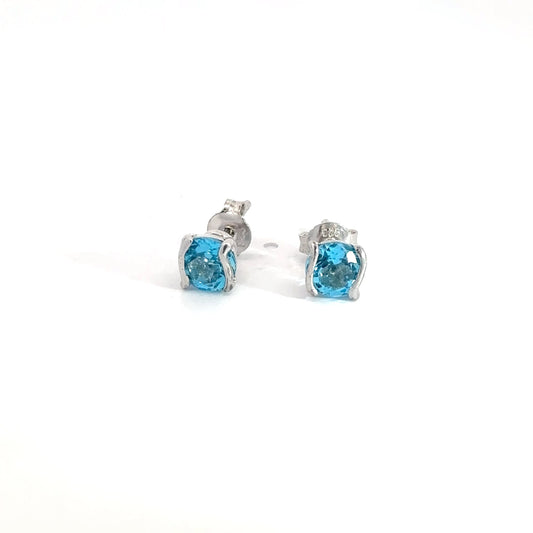 Sterling SIlver Blue Topaz Earrings