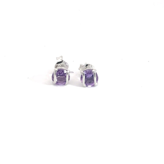 Sterling Silver Amethyst Earrings