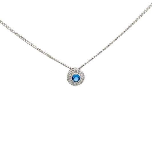 Sterling Silver Blue Topaz Pendant