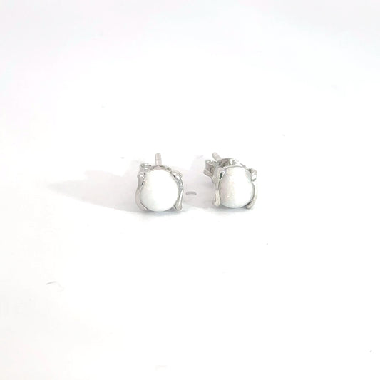 Sterling Silver Opal Earrings