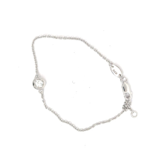 Sterling Silver White Topaz Bracelet