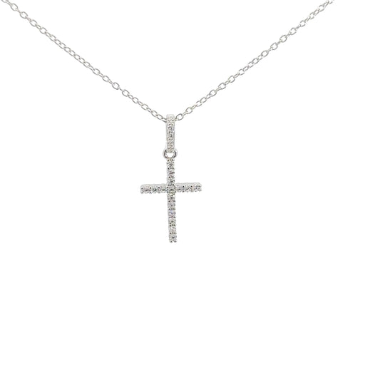 Sterling Silver Cubic Zirconia Cross