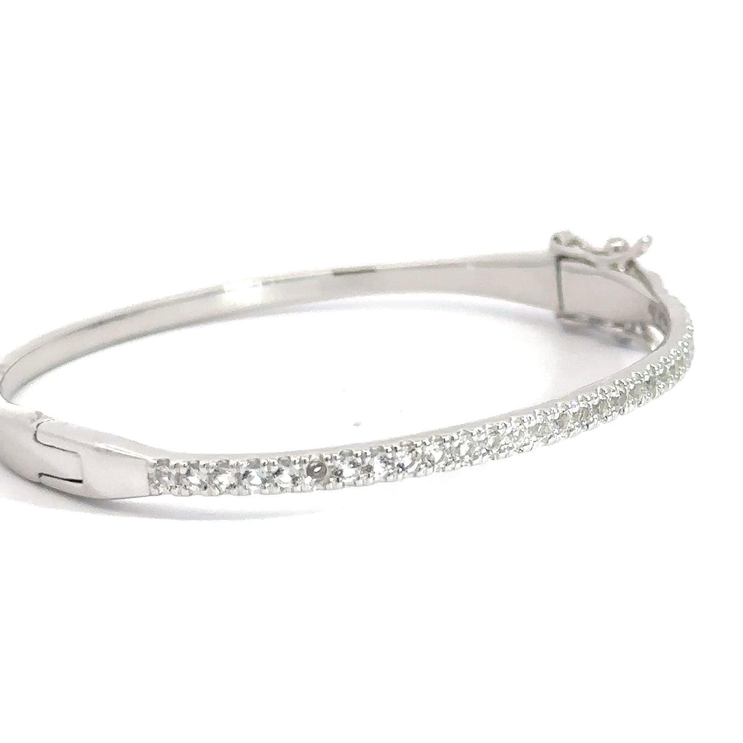 Sterling Silver White Topaz Bracelet