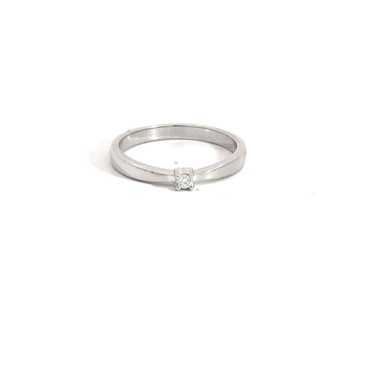 Sterling Silver and Diamond Ring .03cttw