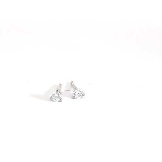 14k White Gold .24cttw Lab Diamond Studs
