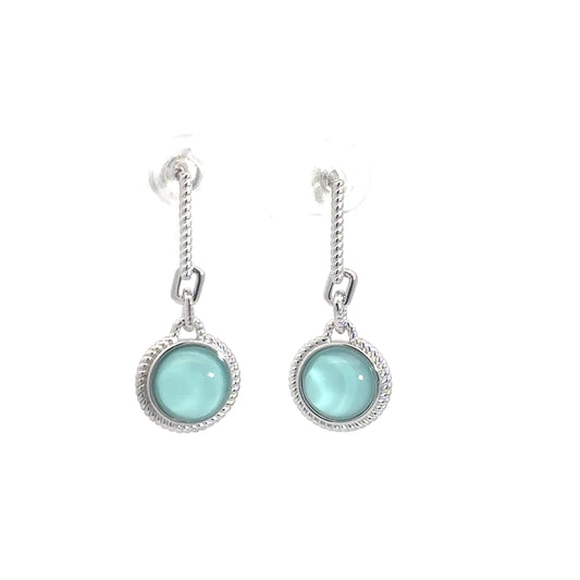 Sterling Silver Blue Stone Earrings