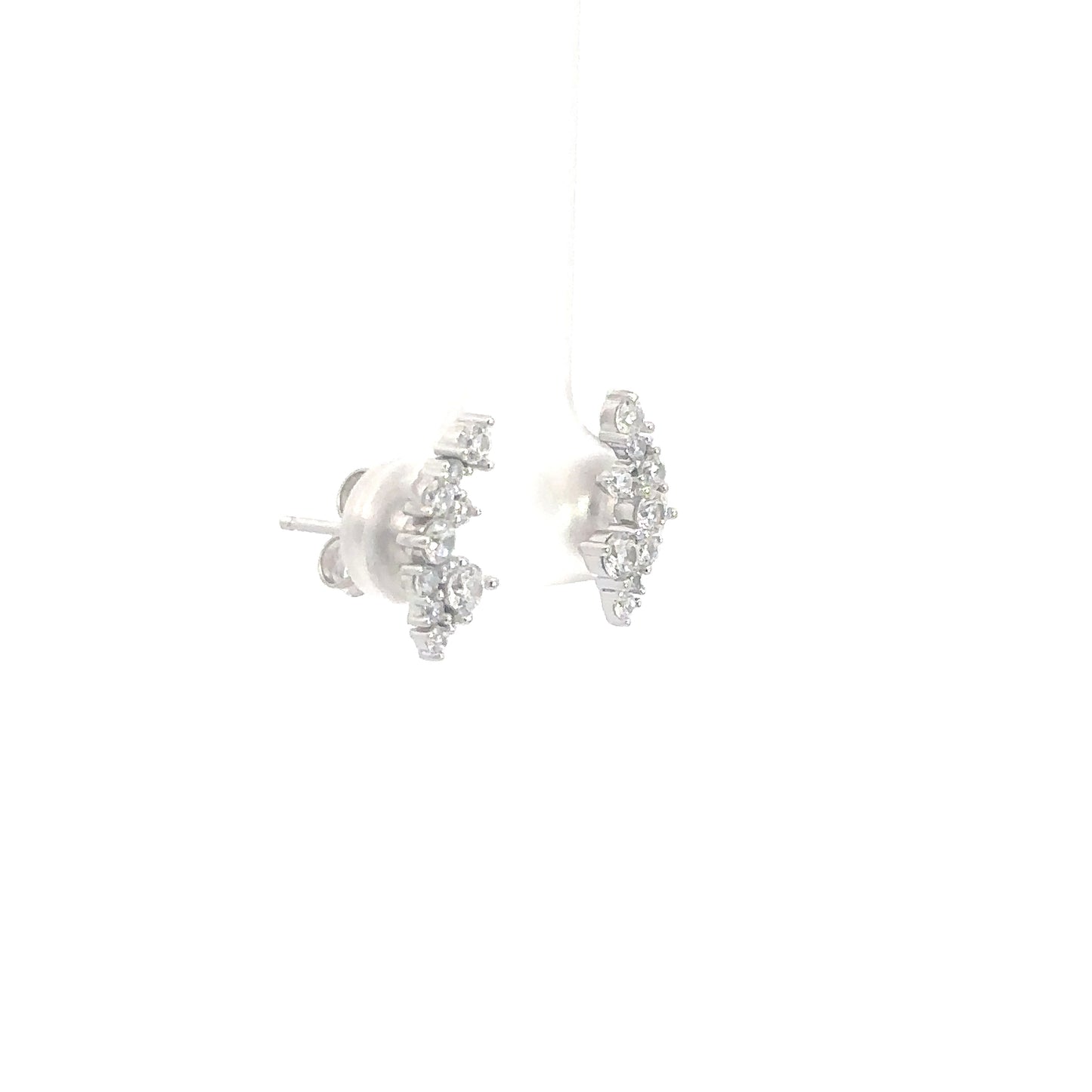 Sterling Silver Simulated Diamond Earring Climbers