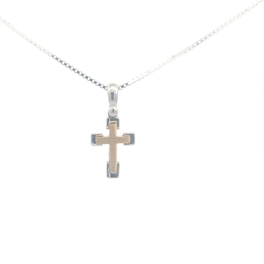 Sterling Silver & Vermeil Cross