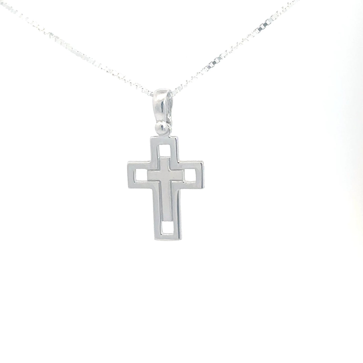 Sterling Silver Cut Out Cross