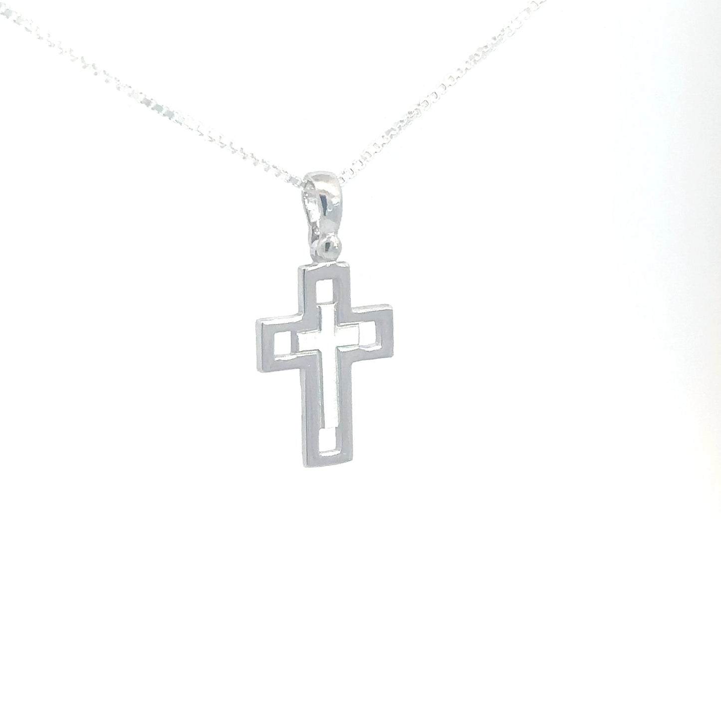 Sterling Silver Cut Out Cross