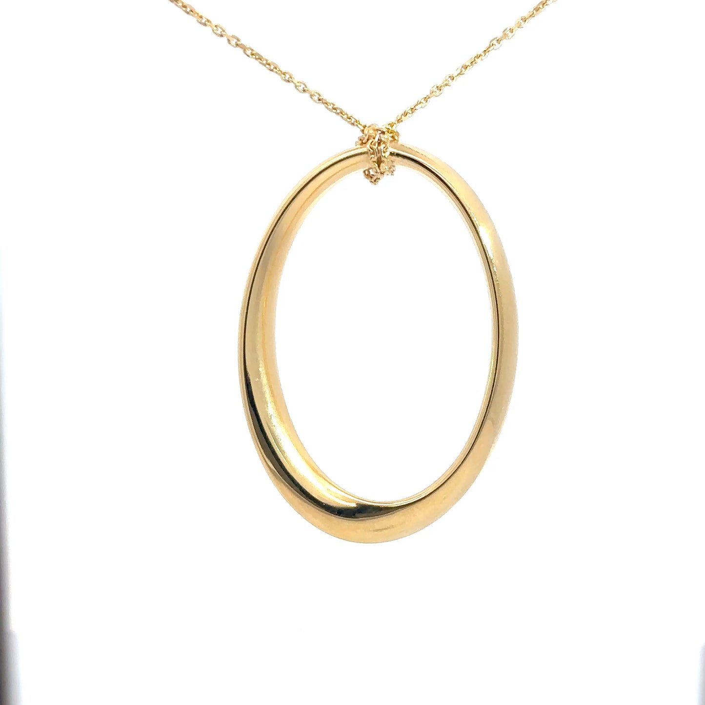 Sterling Silver Gold Plated Oval Pendant