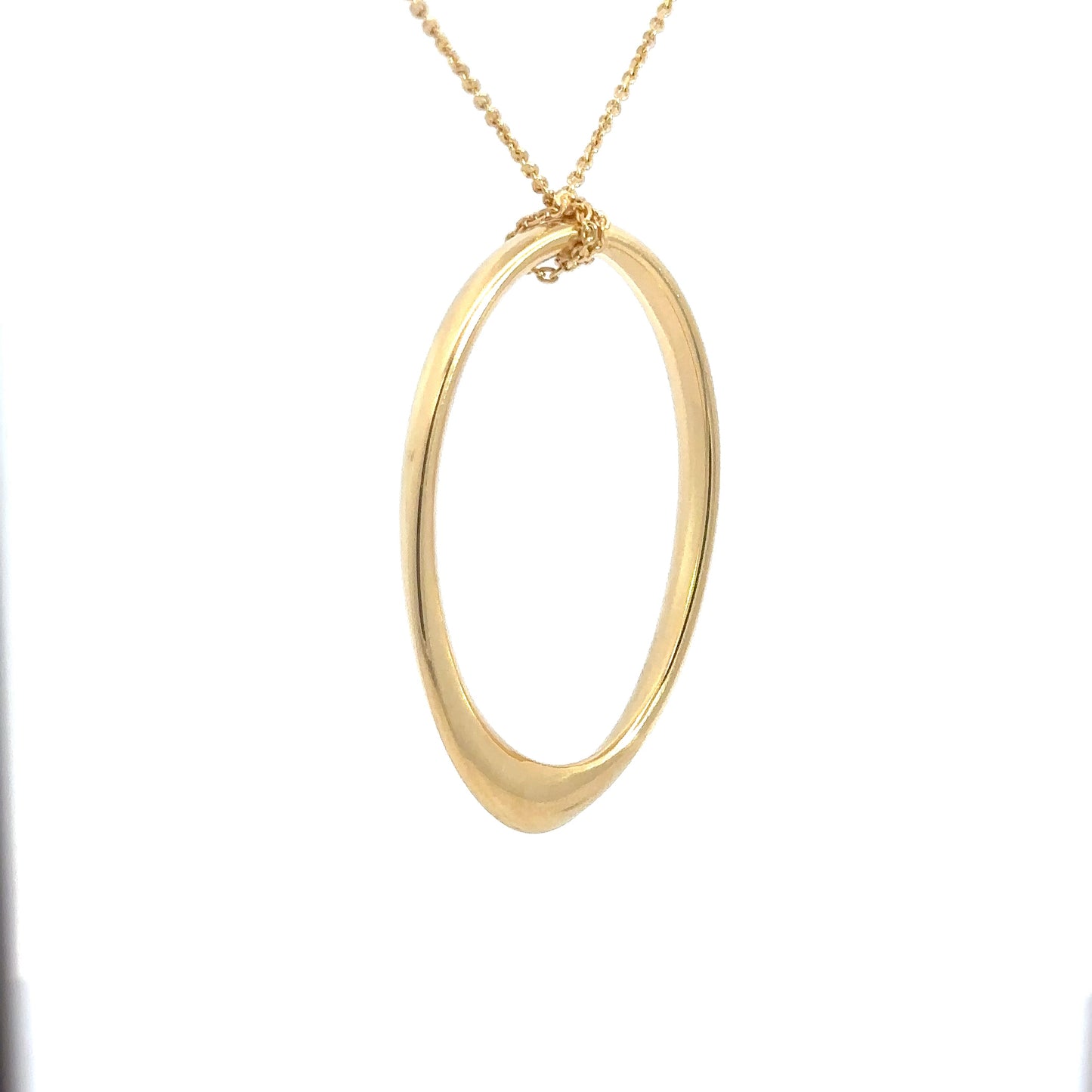 Sterling Silver Gold Plated Oval Pendant
