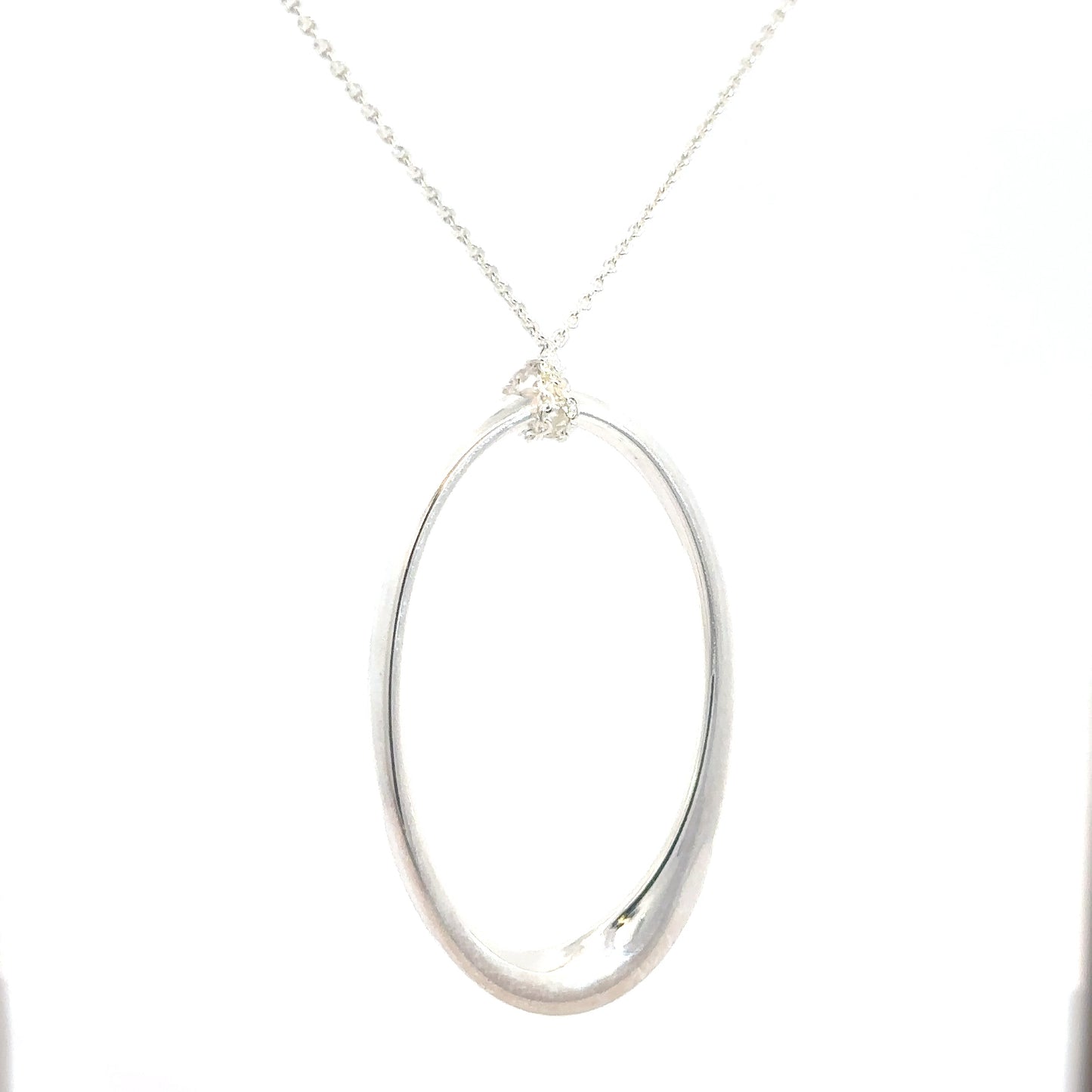 Sterling Silver Oval Necklace